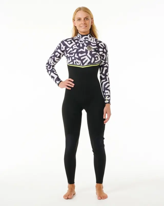LONG JOHN RIP CURL E-BOMB 3/2mm 445-BLACK/LIME