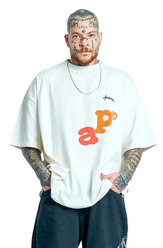 CAMISETA APPROVE LETTERS HUGE OFF/COLORIDO