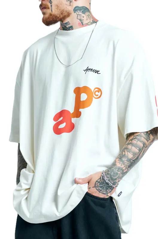 CAMISETA APPROVE LETTERS HUGE OFF/COLORIDO