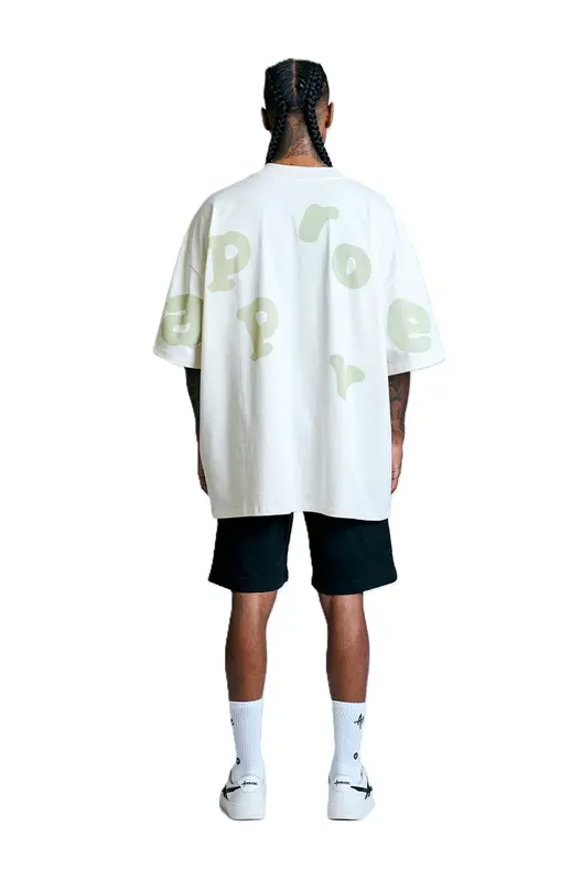 CAMISETA APPROVE LETTERS HUGE OFF WHITE/CINZA