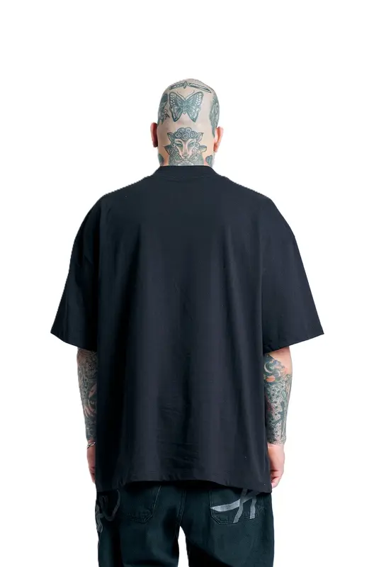 CAMISETA APPROVE HUGE  RAINBOW PUFF PRETO