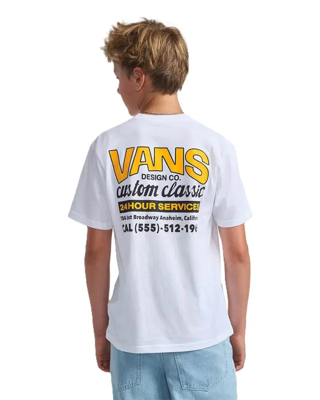 CAMISETA VANS SHOP FRONT SS INFANTIL WHITE