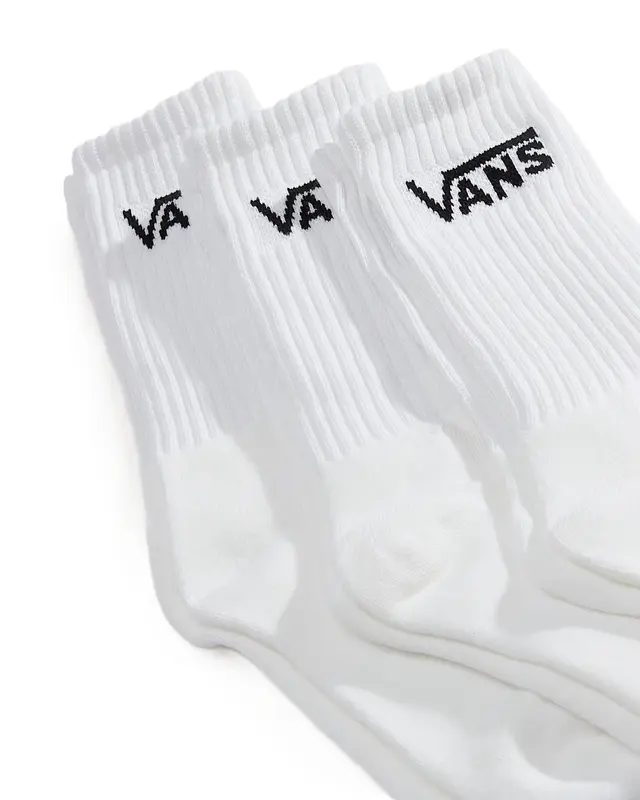 KIT MEIA VANS CREW CLASSIC CREW 3 PARES WHITE