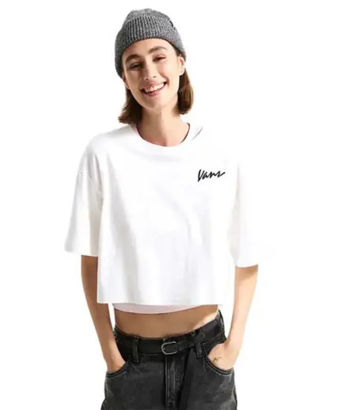 CAMISETA VANS CLASSIC SCRIPT WHITE