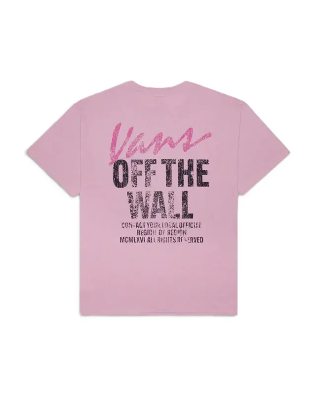 CAMISETA VANS LADY WALL OUTSIZED SS PINK DAWN