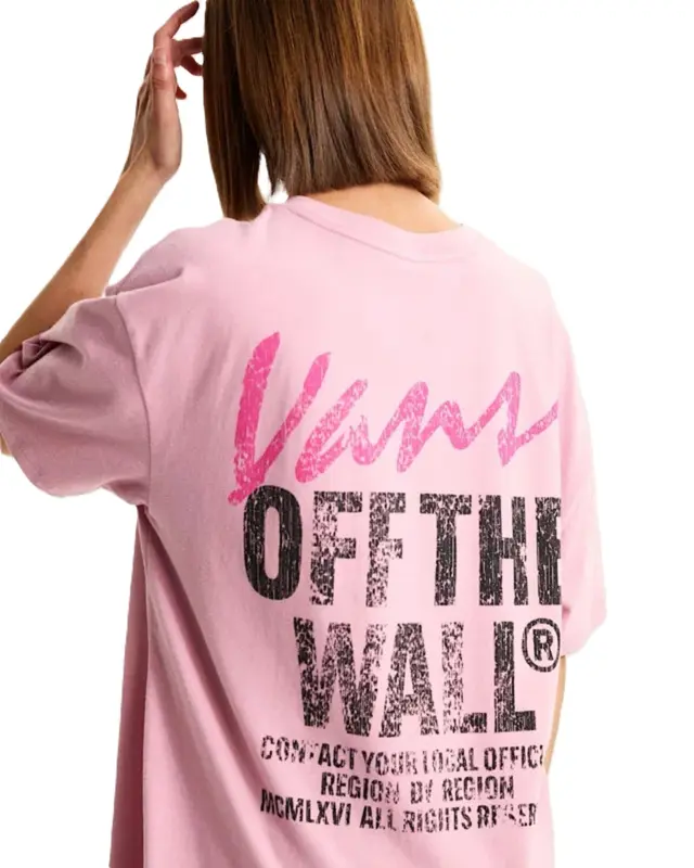 CAMISETA VANS LADY WALL OUTSIZED SS PINK DAWN