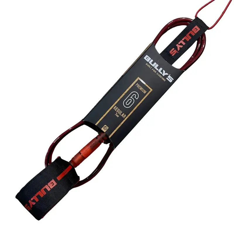 LEASH BULLYS PREMIUM 6 7MM REGULAR IMPORTADO BLACK/RED