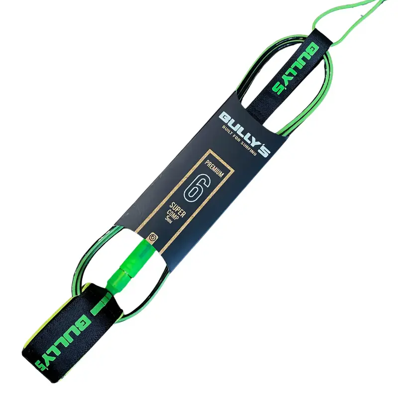 LEASH BULLYS PREMIUM 6 5MM SUPER COMP IMPORTADO BLACK/GREEN