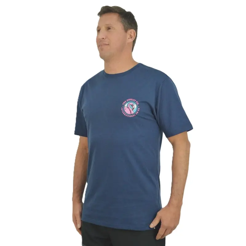 CAMISETA HURLEY SILK FLAMINGO MARINHO