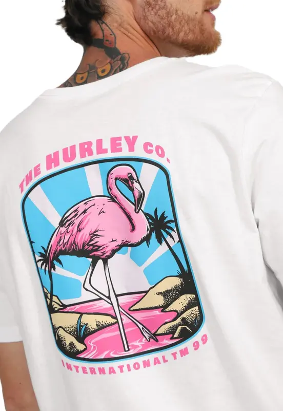CAMISETA HURLEY SILK FLAMINGO OFF WHITE