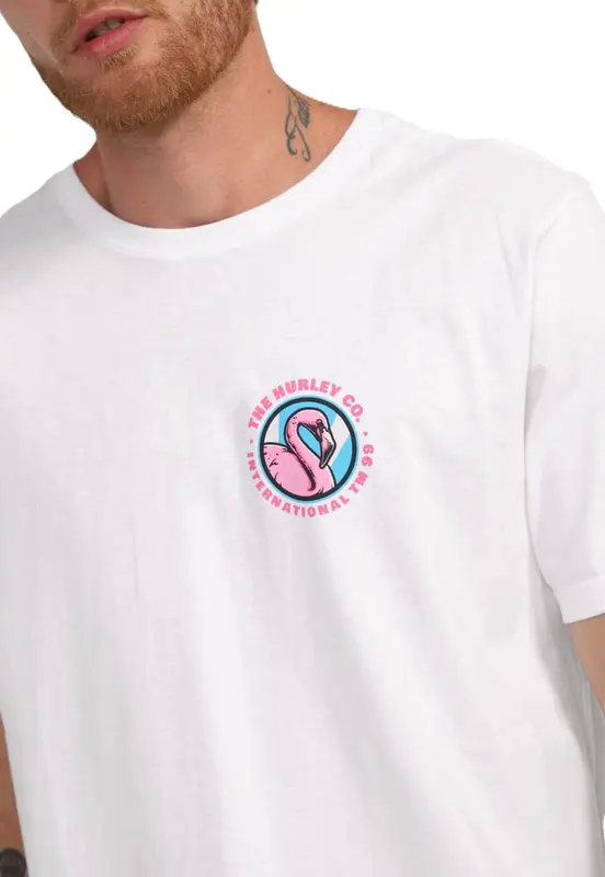 CAMISETA HURLEY SILK FLAMINGO OFF WHITE