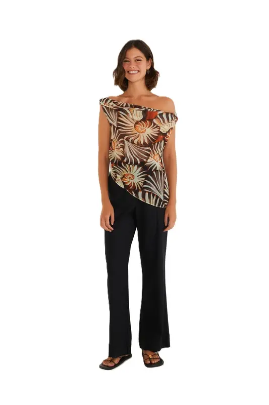 BLUSA FARM MAR DE CONCHA BRANCO