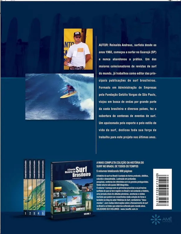LIVRO A GRANDE HISTORIA DO SURF BRASILEIRO VOL 1 UNICA