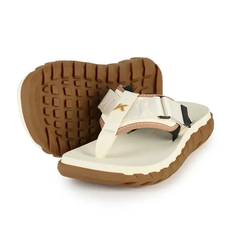 SANDALIA KENNER MEGAH L7 PLUS CREPE/BAUNILHA/PRETO