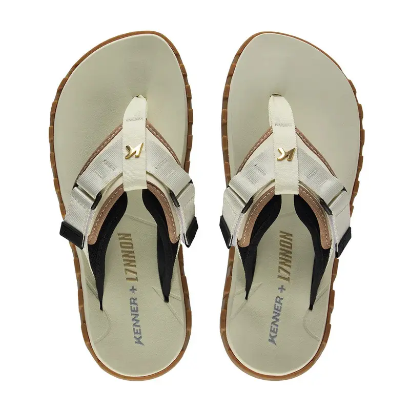 SANDALIA KENNER MEGAH L7 PLUS CREPE/BAUNILHA/PRETO