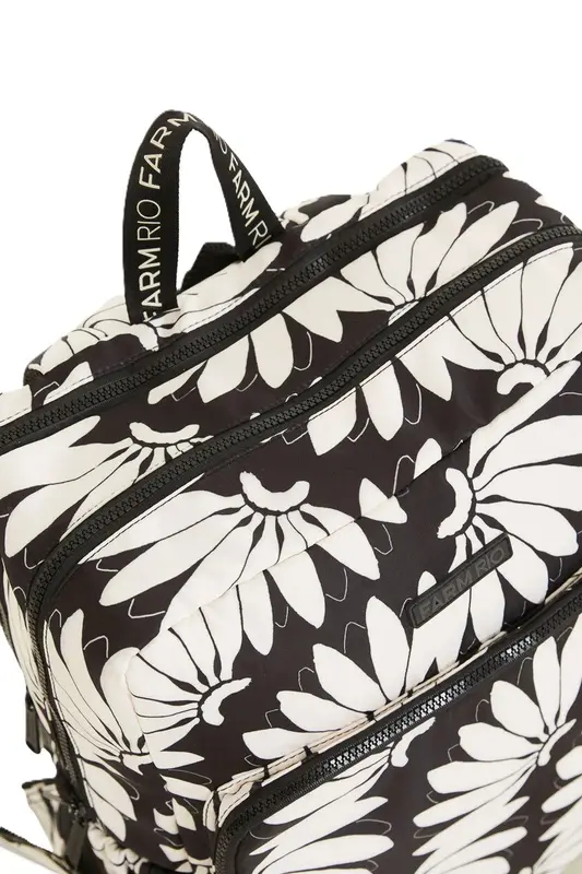 MOCHILA FARM GINGA COPABANANA BRANCO/PRETO