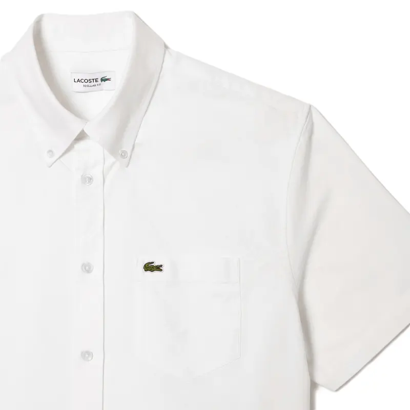 CAMISA LACOSTE REGULAR FIT OXFORD WHITE