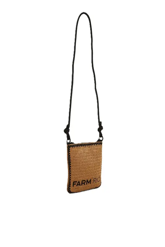 BOLSA FARM ASTRAL ARTESANAL BRANCO/PRETO
