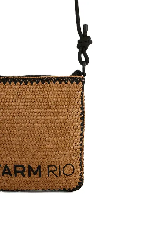 BOLSA FARM ASTRAL ARTESANAL BRANCO/PRETO