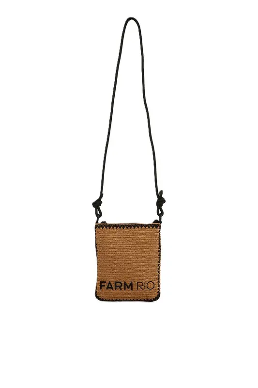 BOLSA FARM ASTRAL ARTESANAL BRANCO/PRETO
