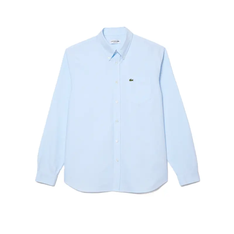 CAMISA LACOSTE REGULAR FIT WHITE BLUE