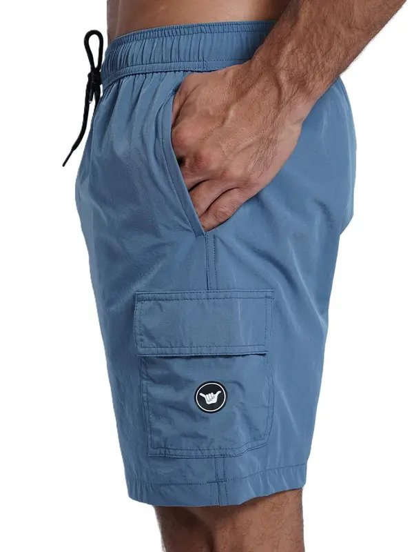 SHORTS HANG LOOSE BYRON BLUE GREY