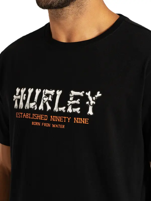 CAMISETA HURLEY SILK BONES PRETO