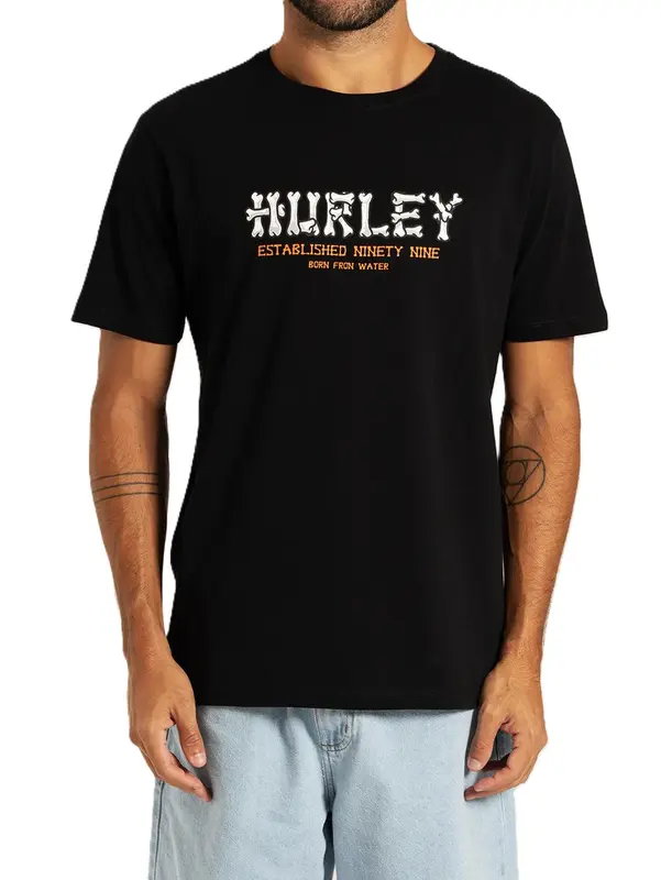 CAMISETA HURLEY SILK BONES PRETO