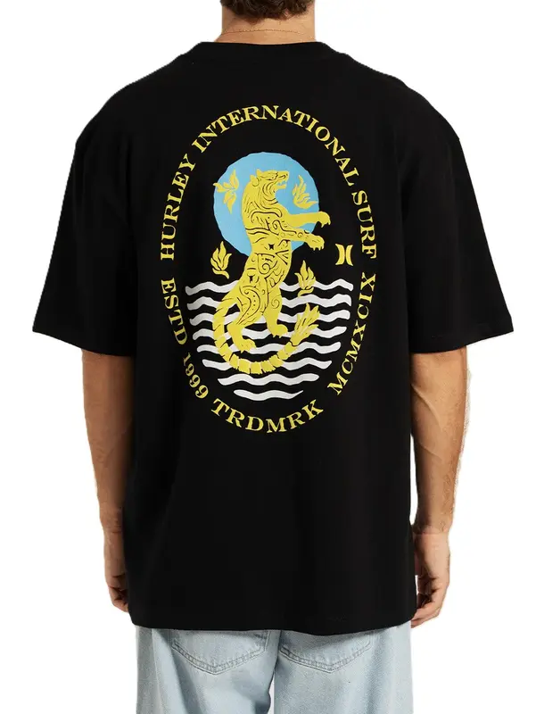 CAMISETA HURLEY ESPECIAL MAXFIT WHEELS PRETO