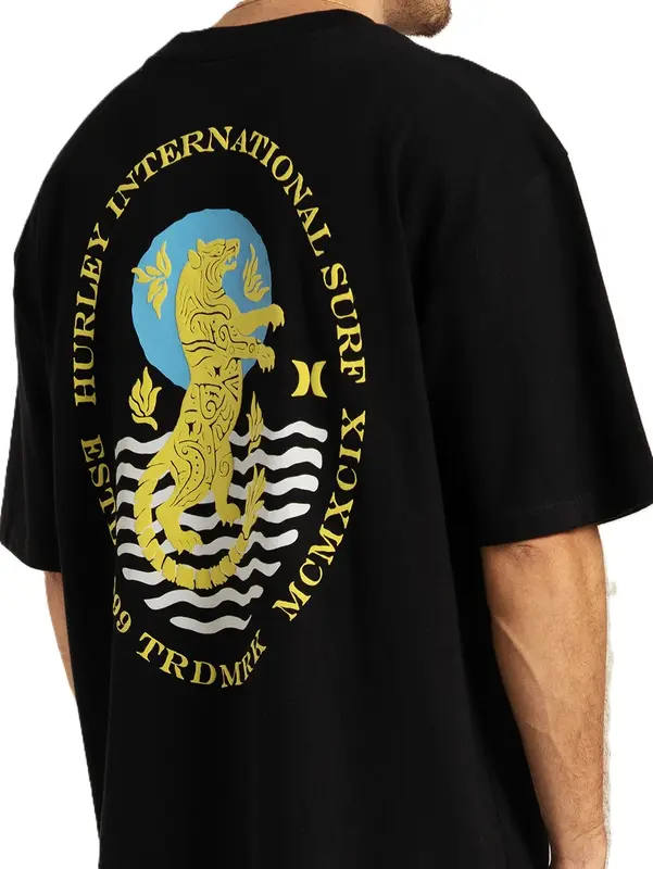 CAMISETA HURLEY ESPECIAL MAXFIT WHEELS PRETO