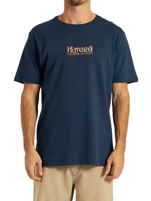 CAMISETA HURLEY SILK BARONG MARINHO