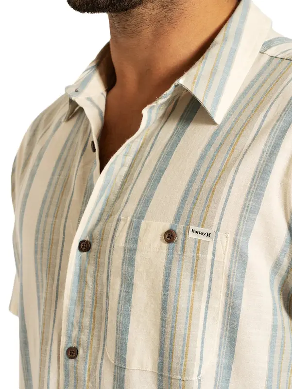 CAMISA HURLEY ONE & ONLY LIDO STRIPE OFF WHITE