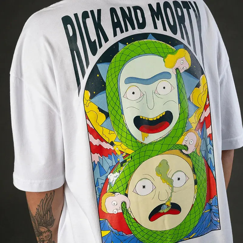 CAMISETA LOST X RICK AND MORTY MELTING BRANCO