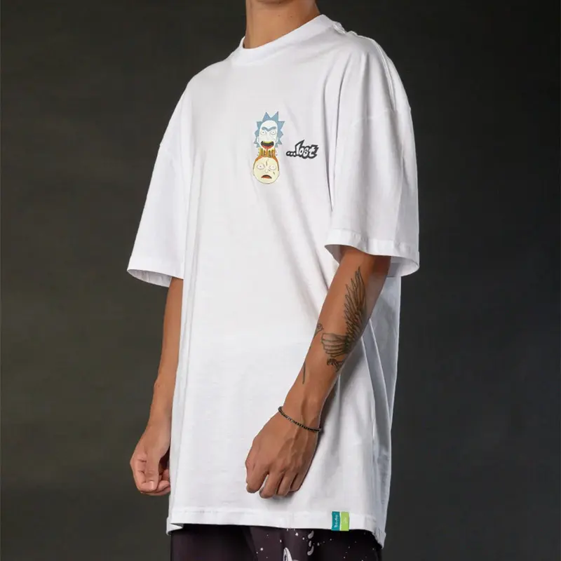 CAMISETA LOST X RICK AND MORTY MELTING BRANCO