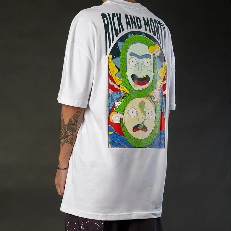 CAMISETA LOST X RICK AND MORTY MELTING BRANCO