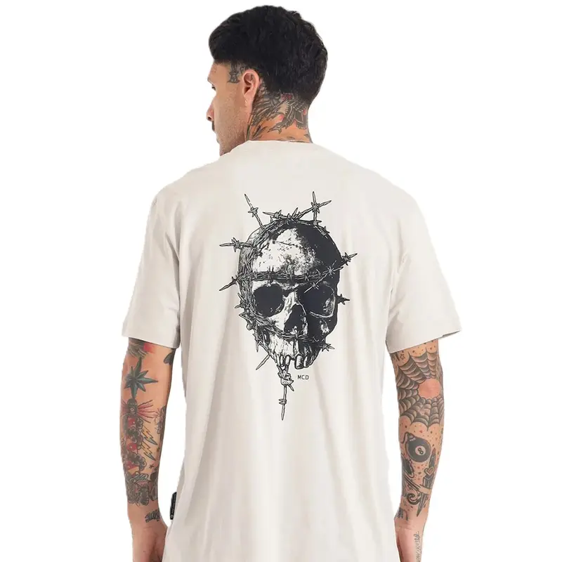 CAMISETA MCD REGULAR CAVEIRA ARAME BEGE POEIRA
