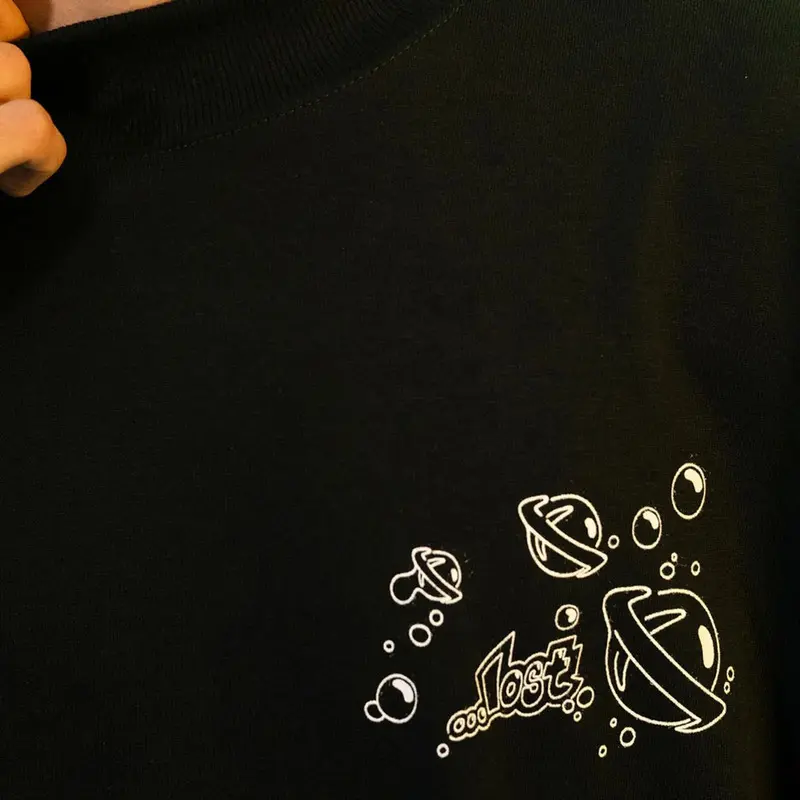 CAMISETA BOXFIT LOST X BOB ESPONJA QUADRADA BUBBLE PRETO