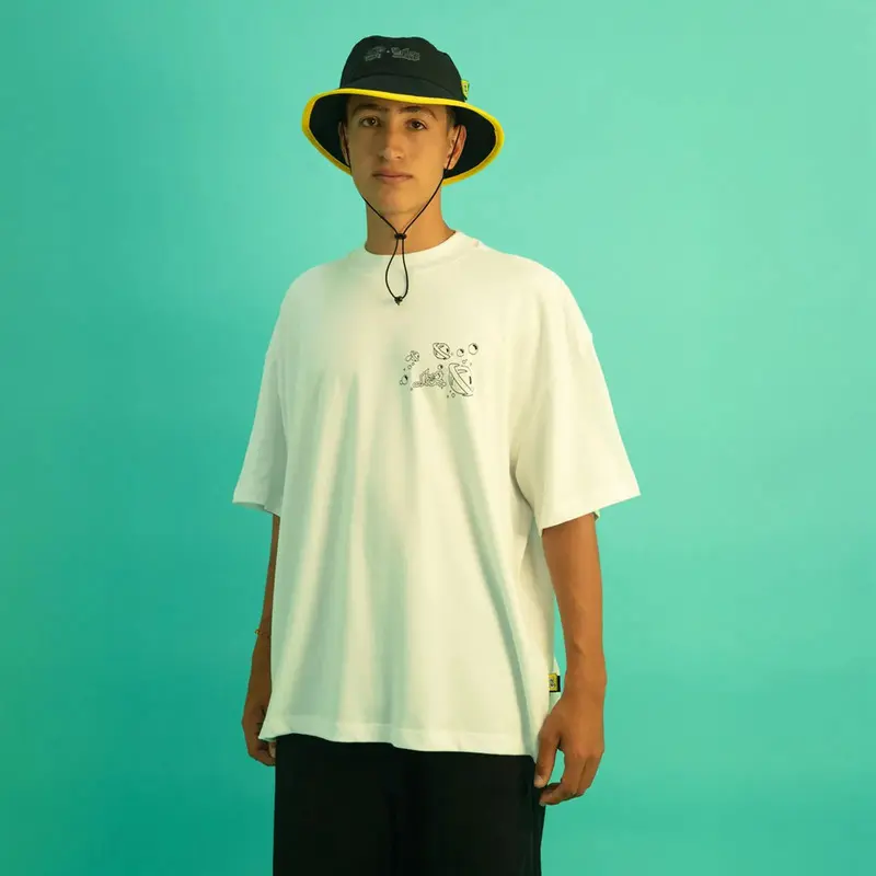 CAMISETA BOXFIT LOST X BOB ESPONJA QUADRADA BUBBLE BRANCO