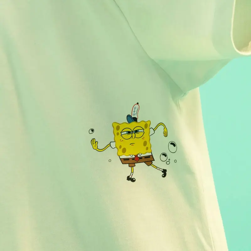 CAMISETA BOXFIT LOST X BOB ESPONJA QUADRADA BUBBLE BRANCO