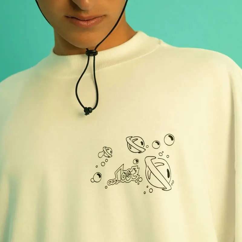 CAMISETA BOXFIT LOST X BOB ESPONJA QUADRADA BUBBLE BRANCO