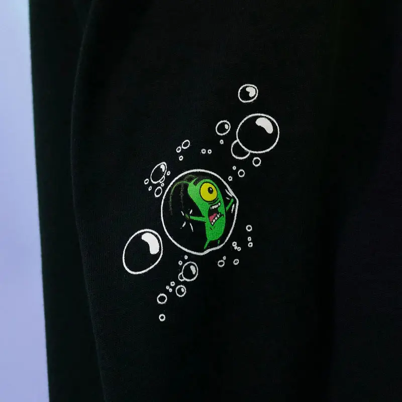 CAMISETA BOXFIT LOST X BOB ESPONJA QUADRADA BUBBLE PRETO