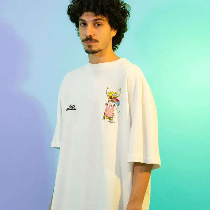 CAMISETA BOXFIT LOST X BOB ESPONJA CRAZINESS UNDER THE SEA BRANCO