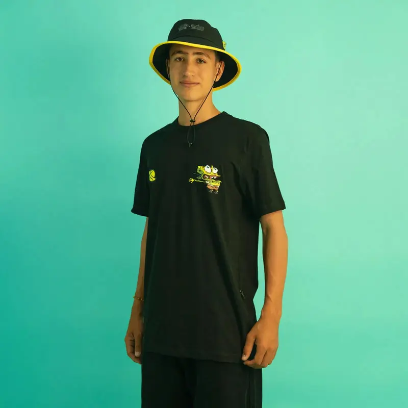 CAMISETA LOST X BOB ESPONJA KRUSTPANTS PRETO