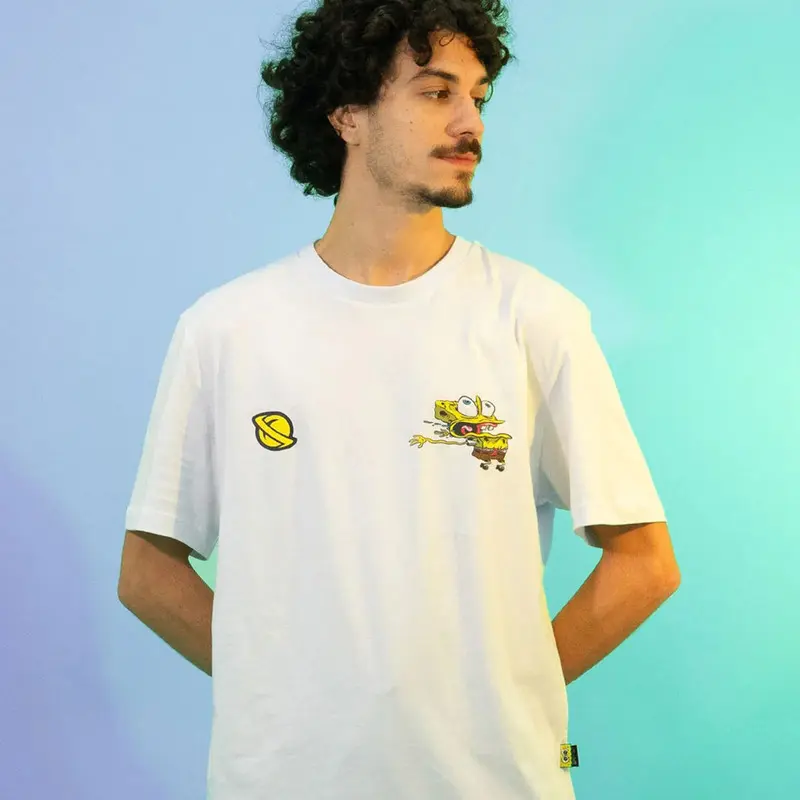CAMISETA LOST X BOB ESPONJA KRUSTPANTS BRANCO