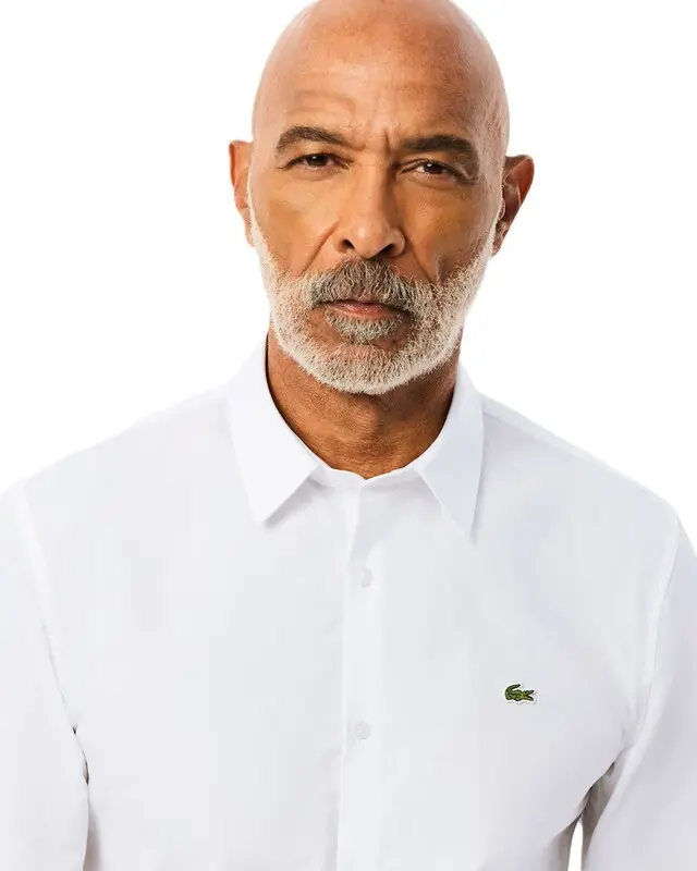 CAMISA LACOSTE SLIM FIT STRETCH WHITE
