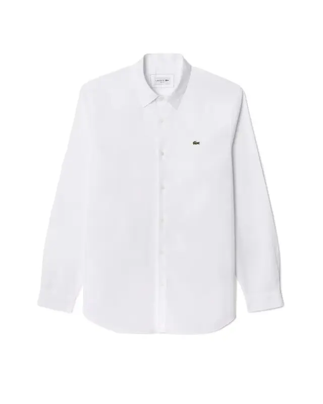 CAMISA LACOSTE SLIM FIT STRETCH WHITE