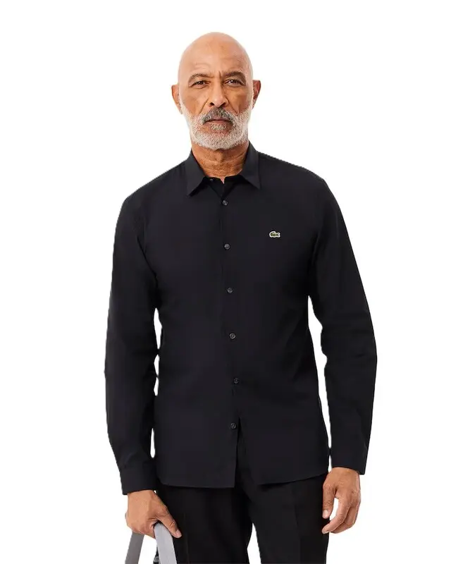 CAMISA LACOSTE SLIM FIT STRETCH NAVY BLUE