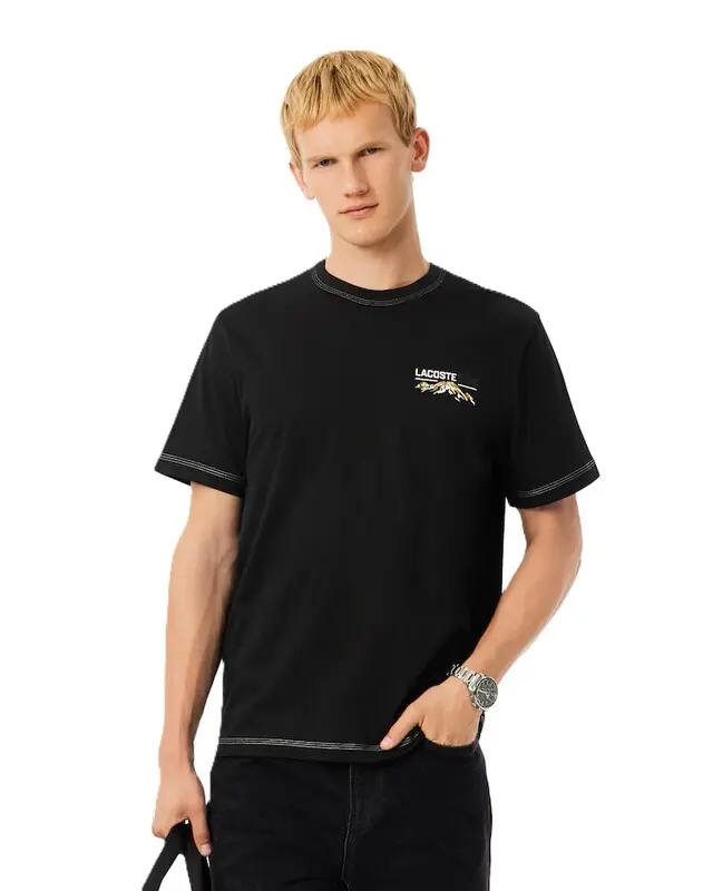 CAMISETA LACOSTE ESTAMPADA BLACK