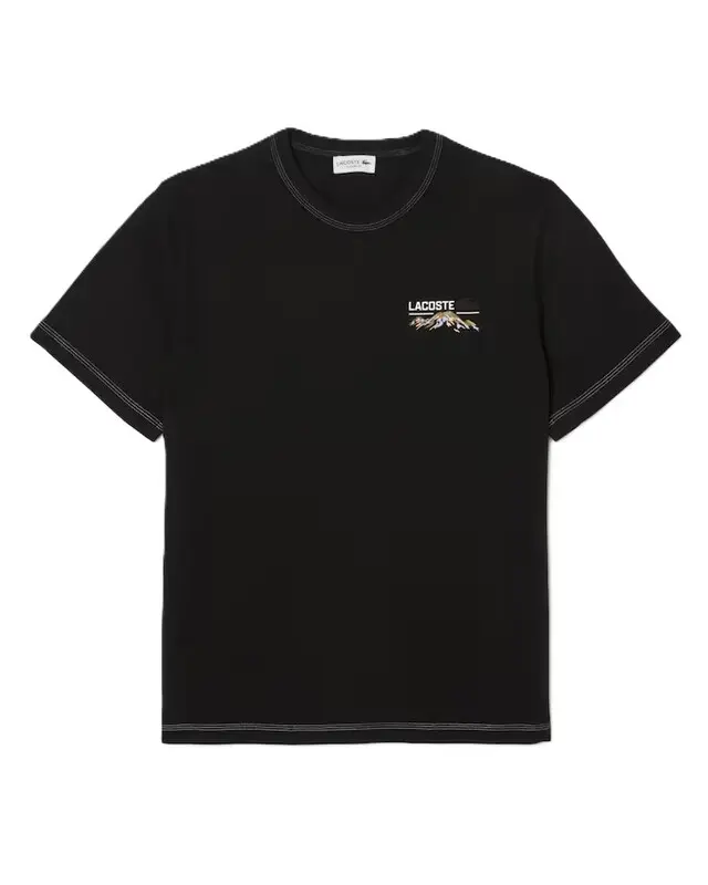 CAMISETA LACOSTE ESTAMPADA BLACK