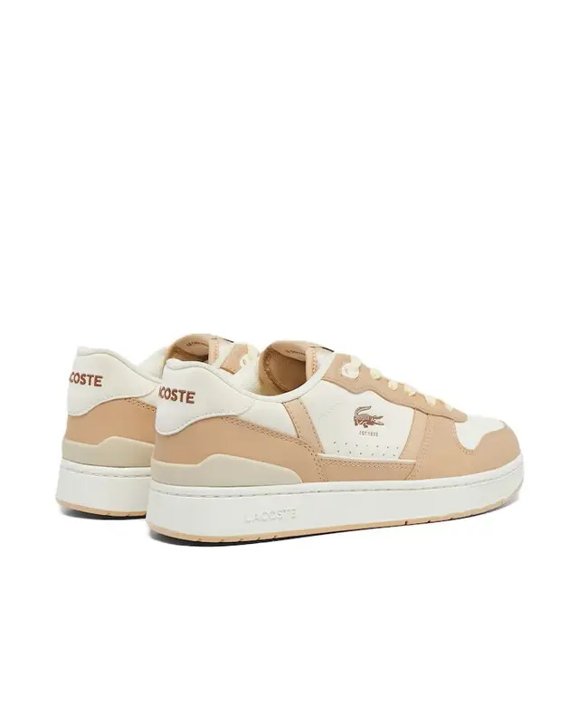 TENIS LACOSTE T-CLIP SET LIGHT BROWN/OFF WHITE